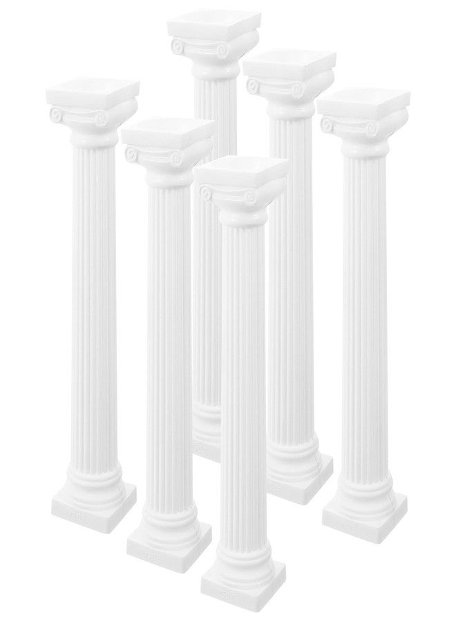 OFFSCH Roman Column Decorating Set of 6 - White Mini Columns for Home Decoration Photography Props and DIY Projects - Nordic Classic Design - Image 1